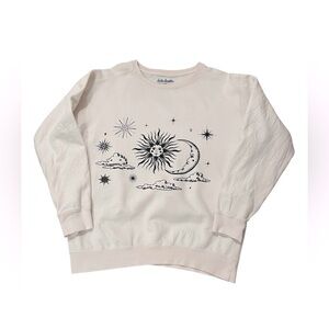 Jake Austin Woman’s Sweatshirt, Faint Rose Color with Black Sky Design, Size S